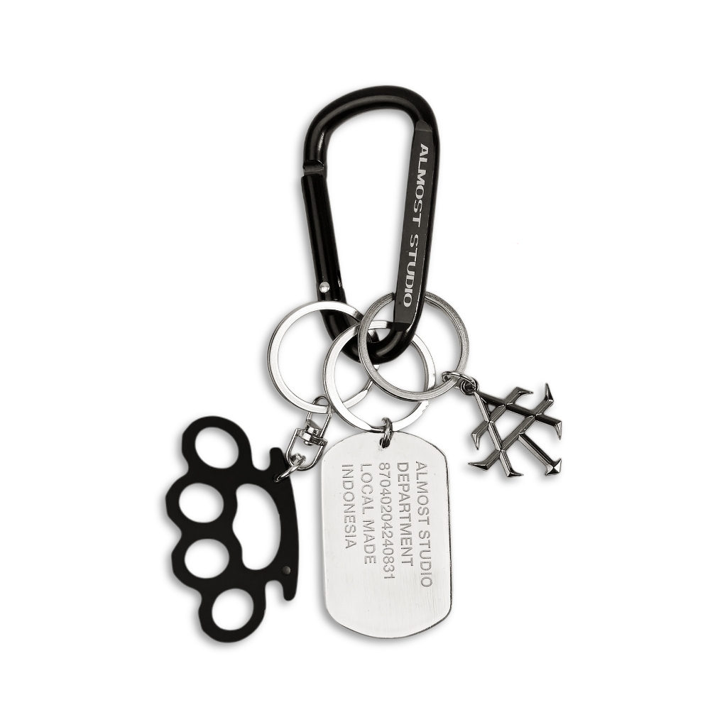 Almost Studio Trident Keychain Set – Bag Charm Gantungan Kunci  Dog Tag