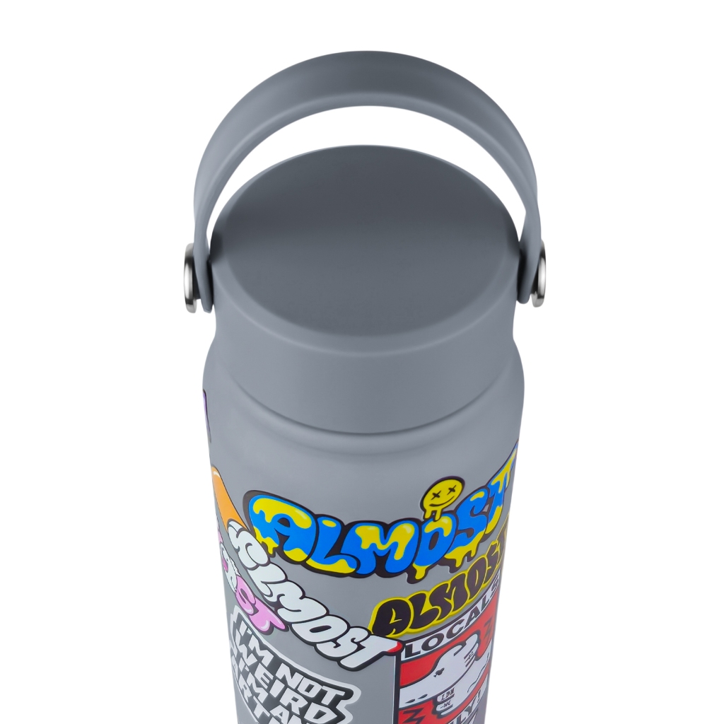 Almost Studio Vandal Grey Thermos Cup Vacuum Insulated 800mL - Botol Tumbler Stainless Steel Tahan Panas dan Dingin