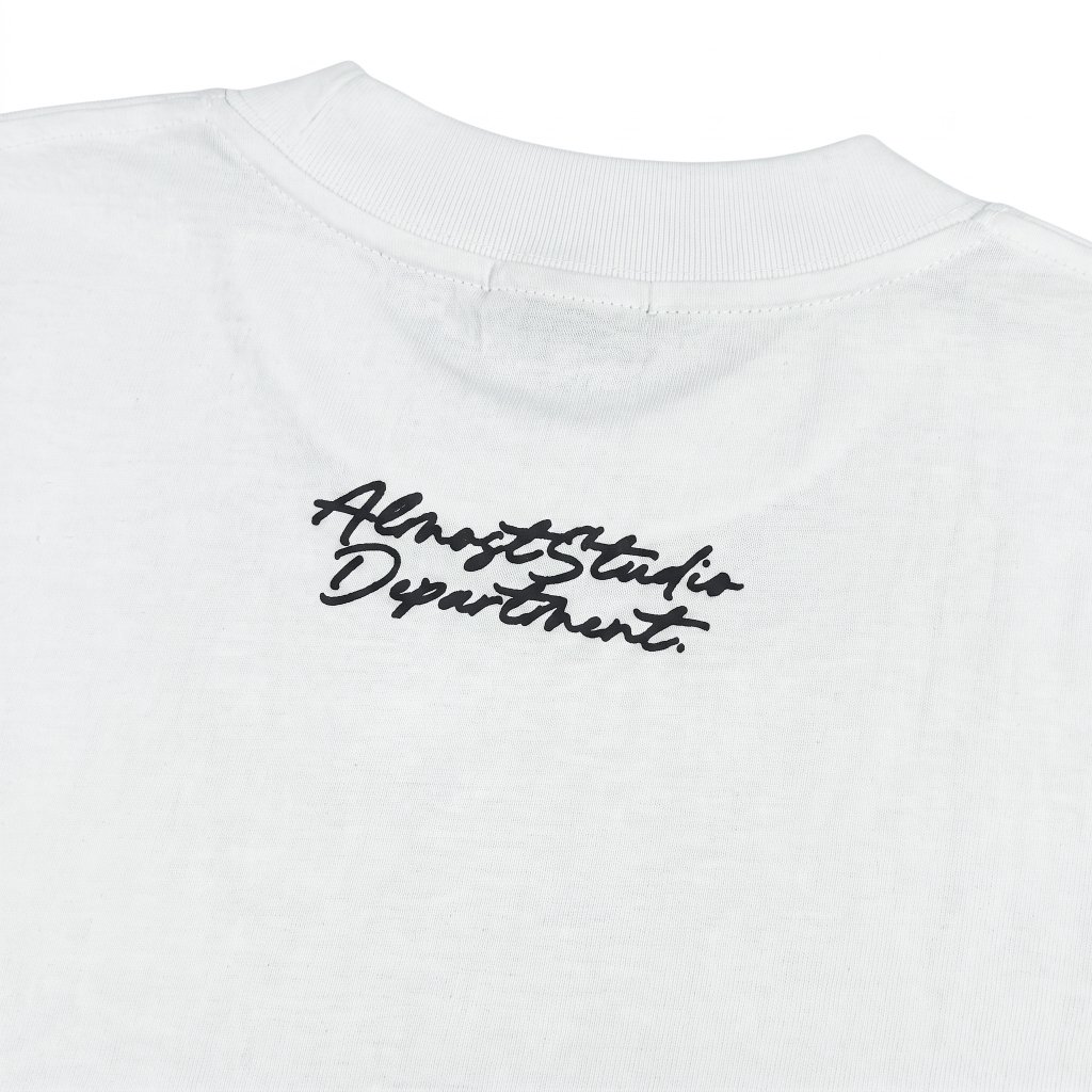 Almost Studio Persuasion T-Shirt Oversize Boxy Fit - Kaos Cotton Oversize Boxy 20s White