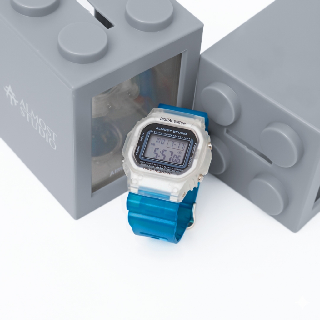 Almost Studio Iceblock Clearline Series Special Edition Digital Watch Water Resistant - Jam Tangan Digital Tahan Air