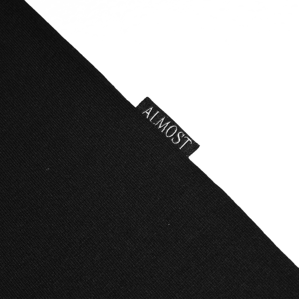 Almost Studio x 8TRO Parentcore Oversized T-Shirt - Kaos Cotton Heavyweight 16s Black