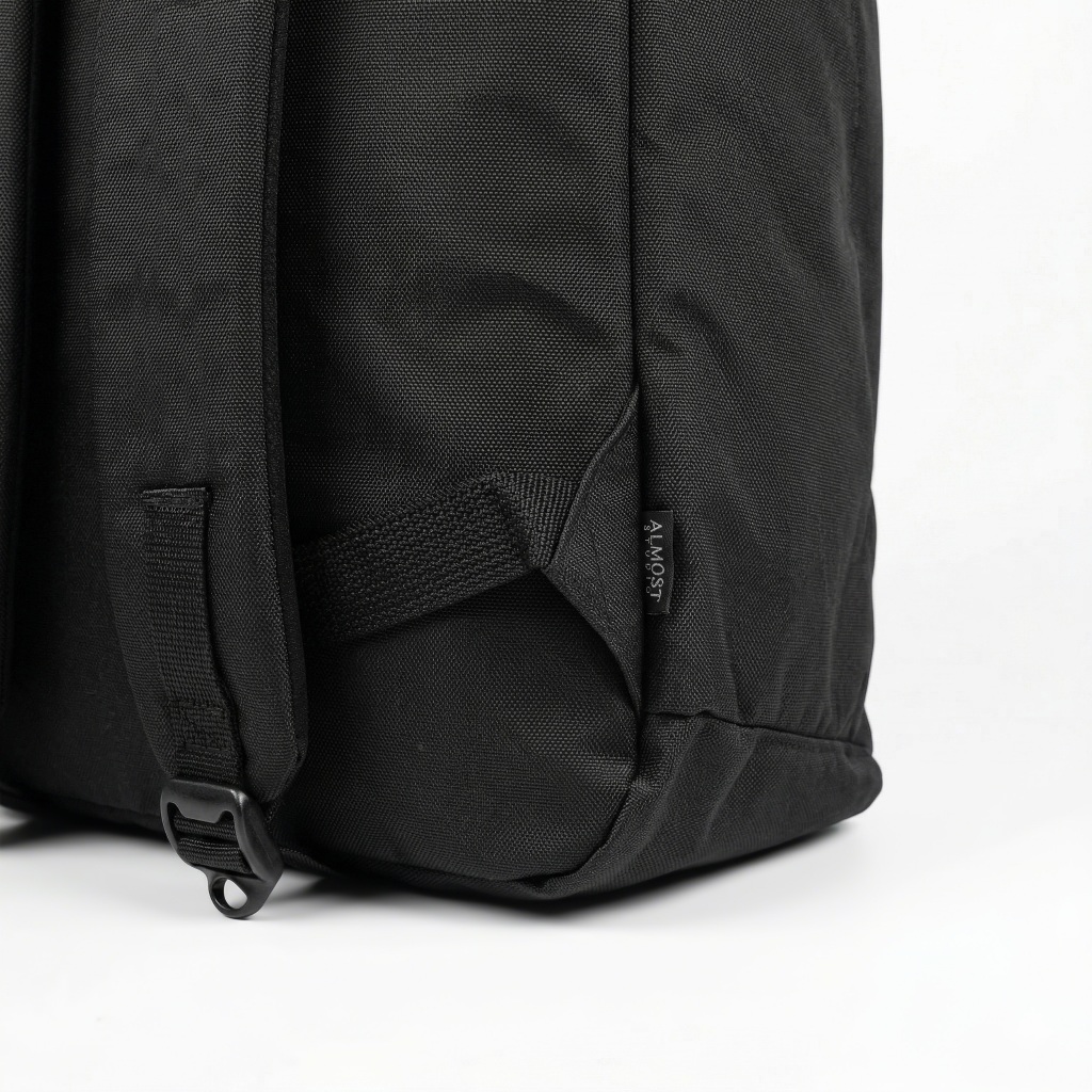 Almost Studio Draft Backpack Black – Tas Ransel Sekolah Tas Laptop Hitam