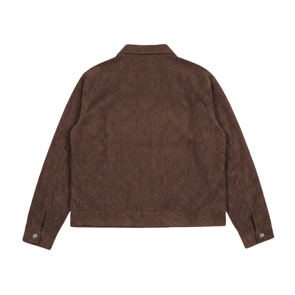 Almost Studio Synthesis Boxy Fit Work Jacket - Jaket Corduroy Brown