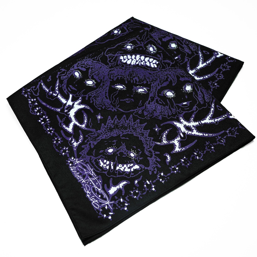 Almost Studio x 8TRO Trauma Beam Cotton Scarf - Bandana Slayer Katun Black
