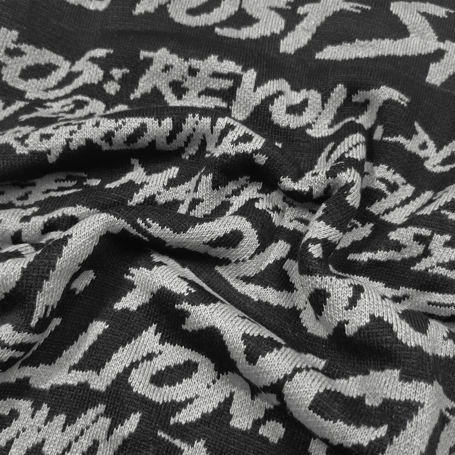 Almost Studio Anarchy Grey Knit Crewneck – Sweater Rajut Oversize Unisex Casual