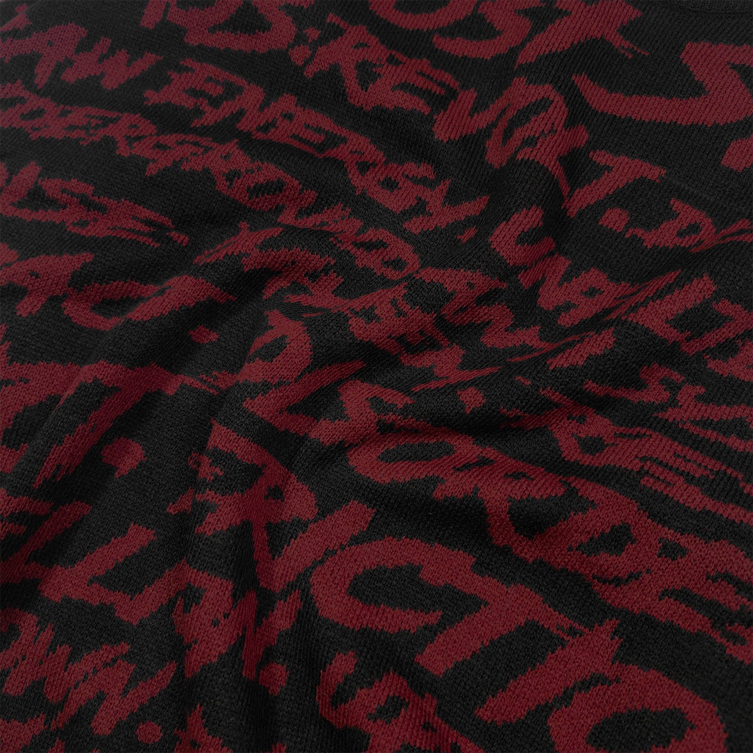 Almost Studio Anarchy Red Knit Crewneck – Sweater Rajut Oversize Unisex Casual