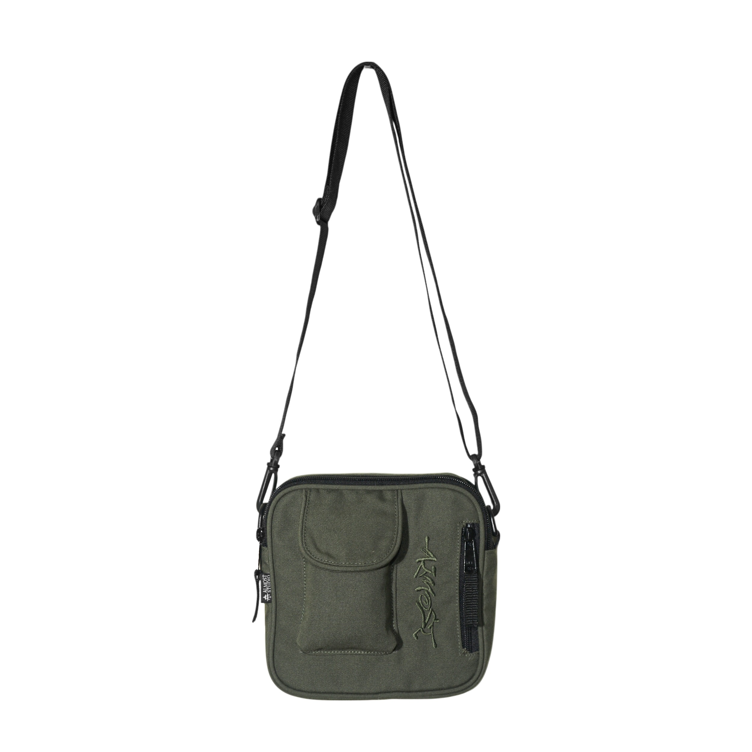 Almost Studio Flint Olive Sling Bag – Tas Selempang Canvas Water Repellent