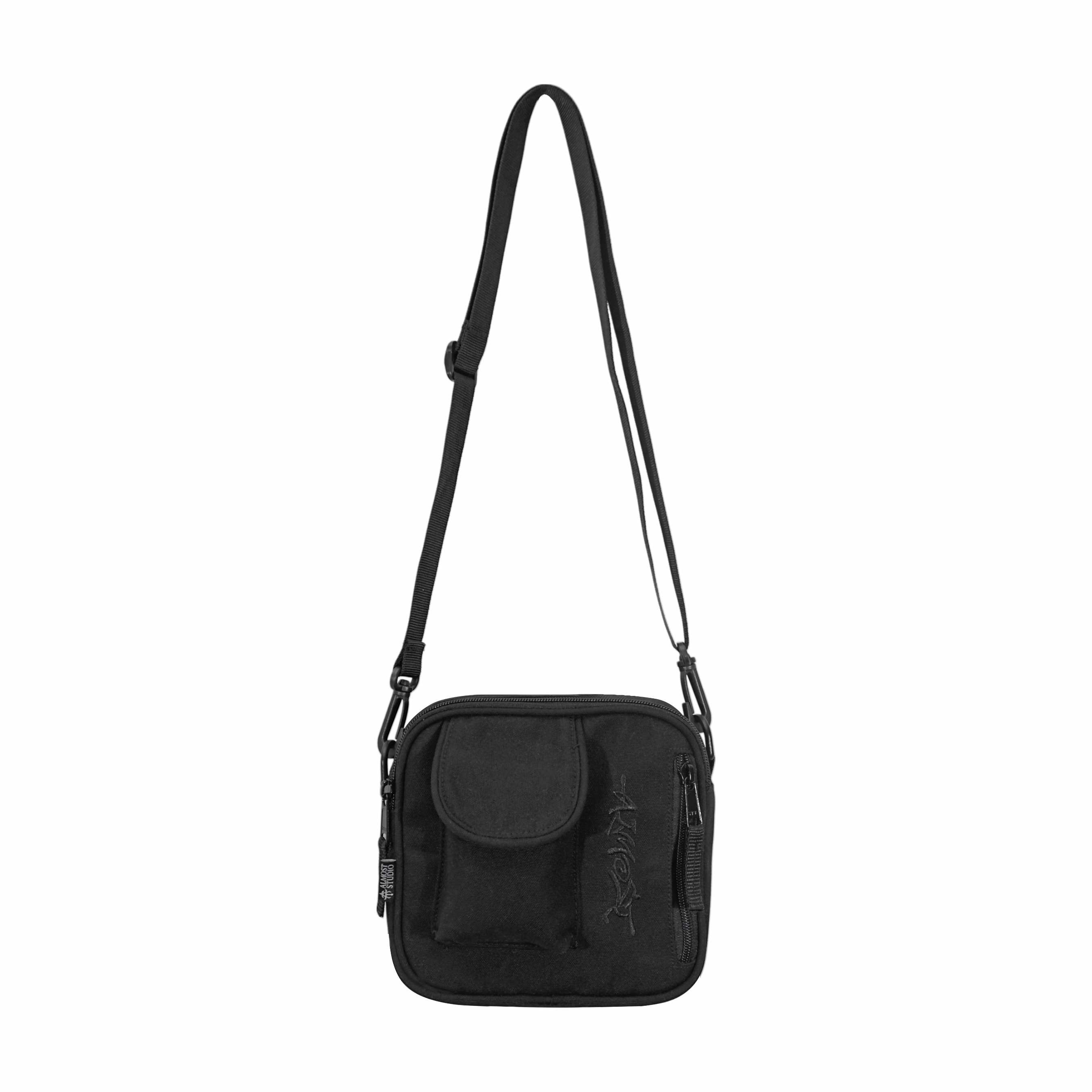 Almost Studio Flint Black Sling Bag – Tas Selempang Canvas Water Repellent
