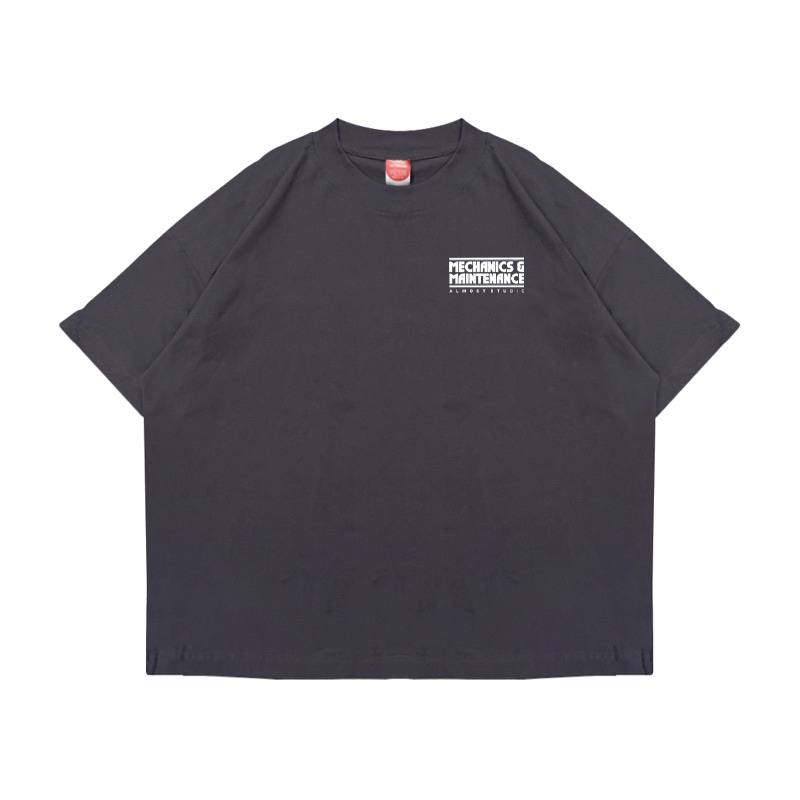 Almost Studio Mechanics T-Shirt Oversize Boxy Fit - Kaos Cotton Oversize Boxy 24s Black
