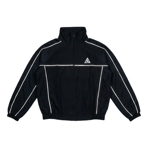 Image of Almost Studio Silvertrace Tracktop Jacket- Jaket Reflective Tracksuit Black