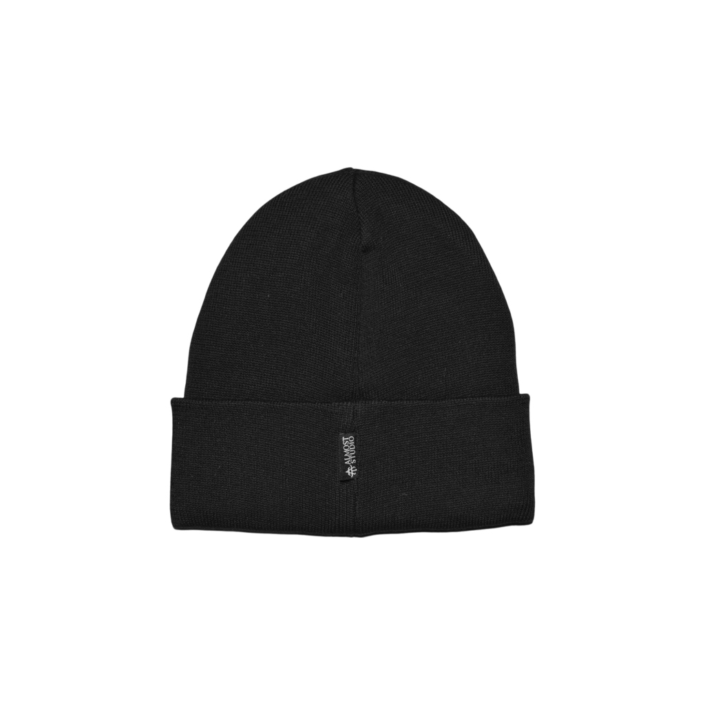 Almost Studio Veil Beanie - Topi Kupluk Rajut Hitam