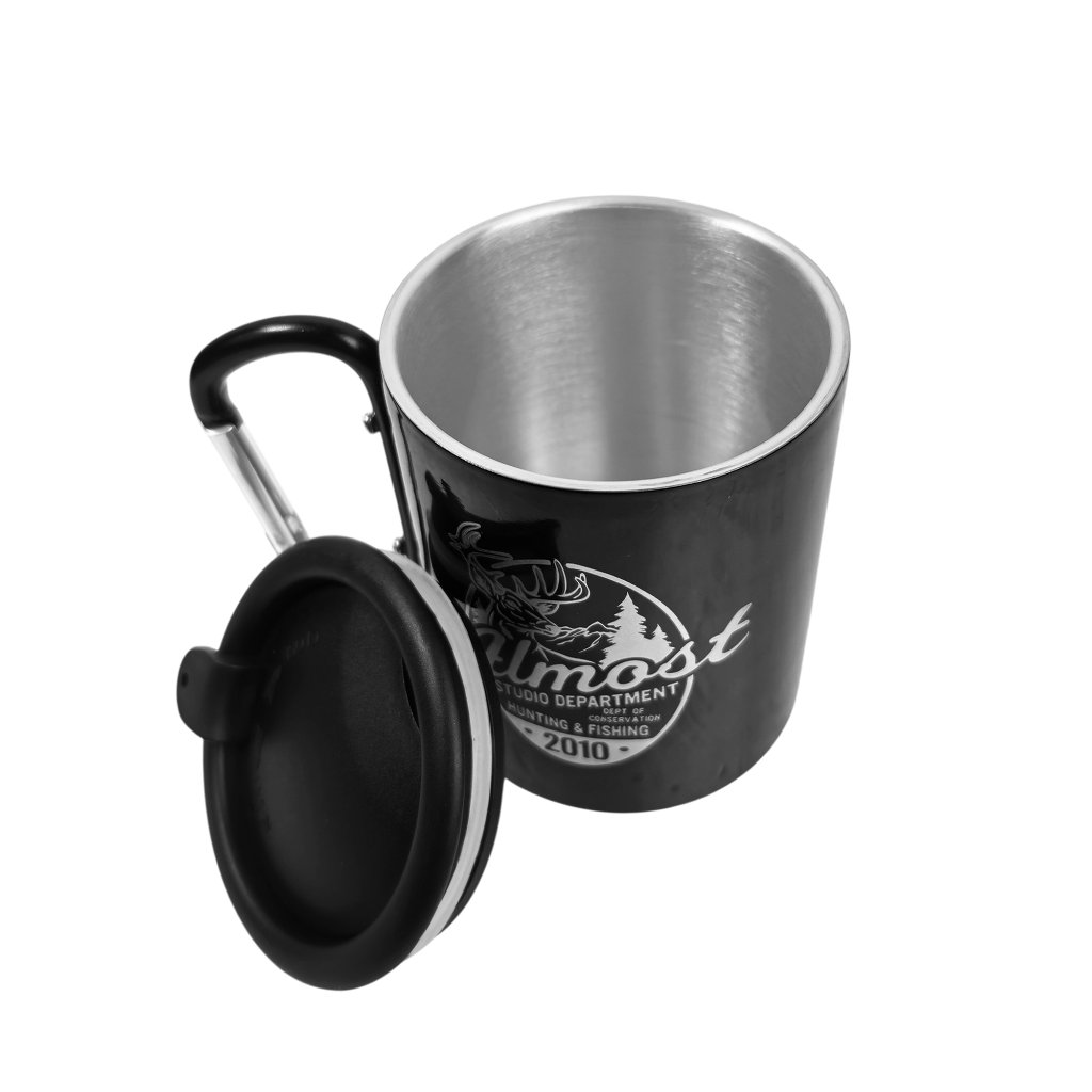 Almost Studio Hunt Thermos Carabiner Mug Vacuum Insulated 300mL - Mug Thermos Carabiner Stainless Steel Tahan Panas dan Dingin