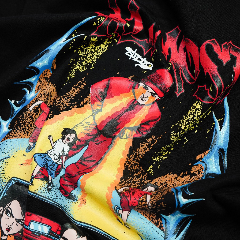 Almost Studio x 8TRO Parentcore Oversized T-Shirt - Kaos Cotton Heavyweight 16s Black