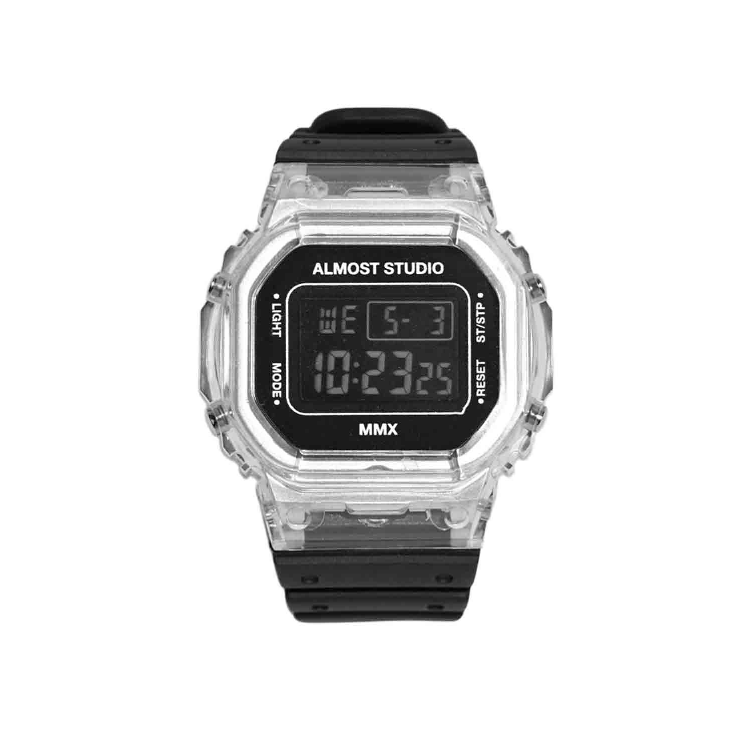 Almost Studio Frosty Black Digital Watch Water Resistant - Jam Tangan Digital Tahan Air
