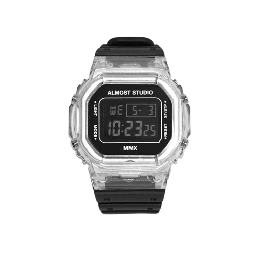 Almost Studio Frosty Black Digital Watch Water Resistant - Jam Tangan Digital Tahan Air