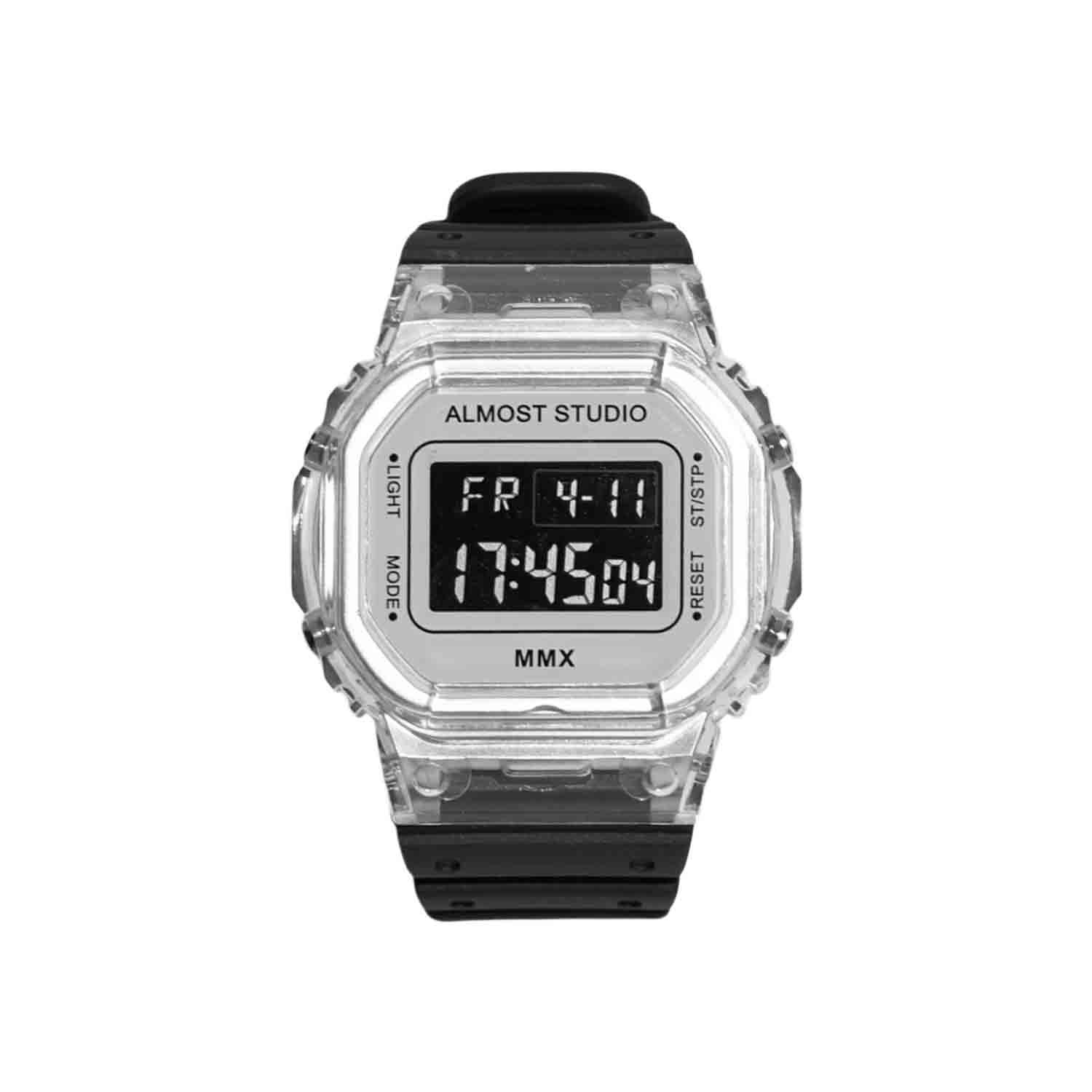 Almost Studio Glacier Black Digital Watch Water Resistant - Jam Tangan Digital Tahan Air