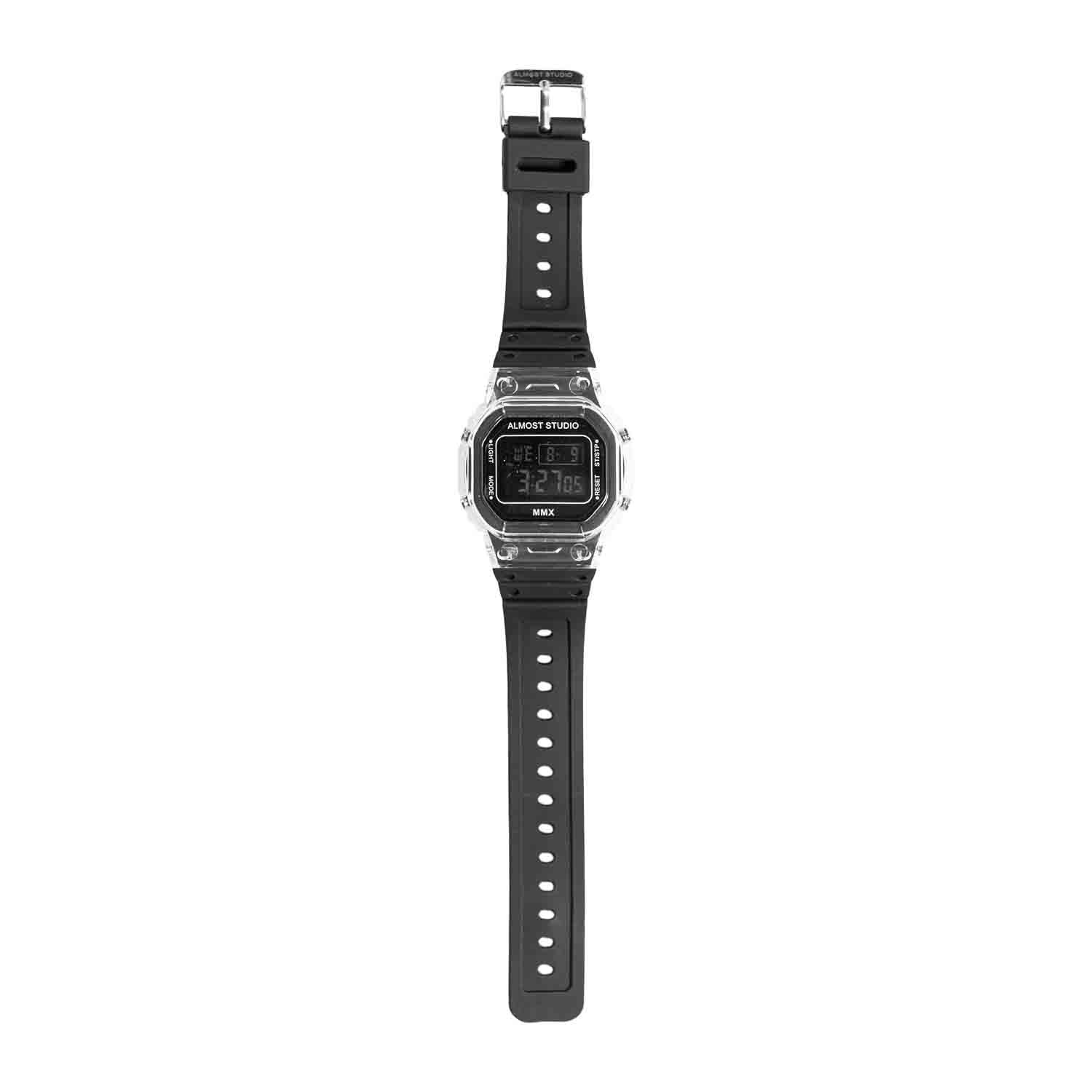 Almost Studio Icy Black Digital Watch Water Resistant - Jam Tangan Digital Tahan Air