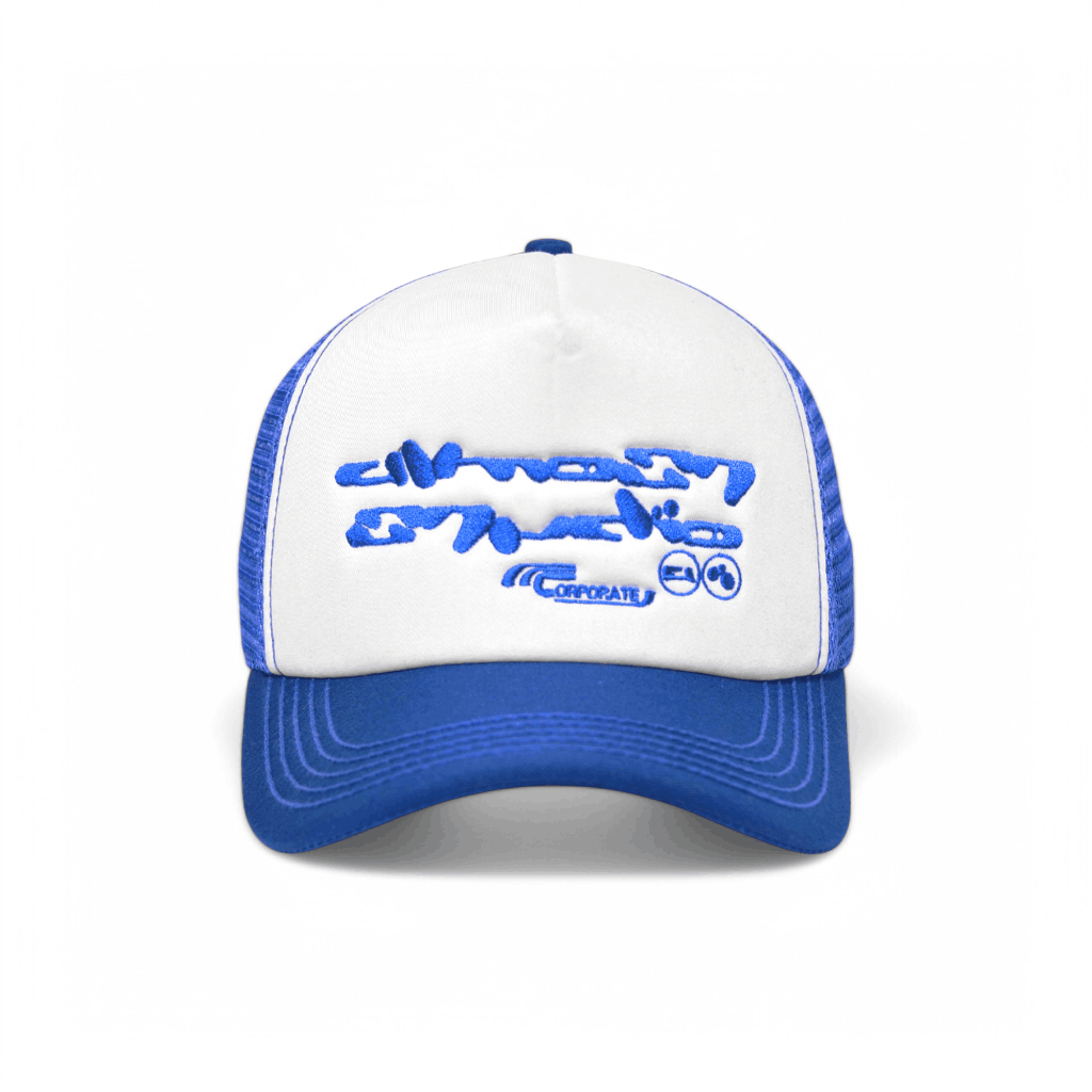 Almost Studio Neotype Trucker Cap - Topi Jaring Blue White