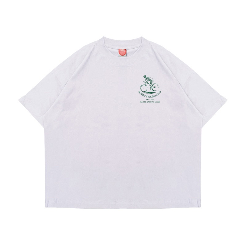 Almost Studio Cycling T-Shirt Oversize Boxy Fit - Kaos Cotton Oversize Boxy 24s Black