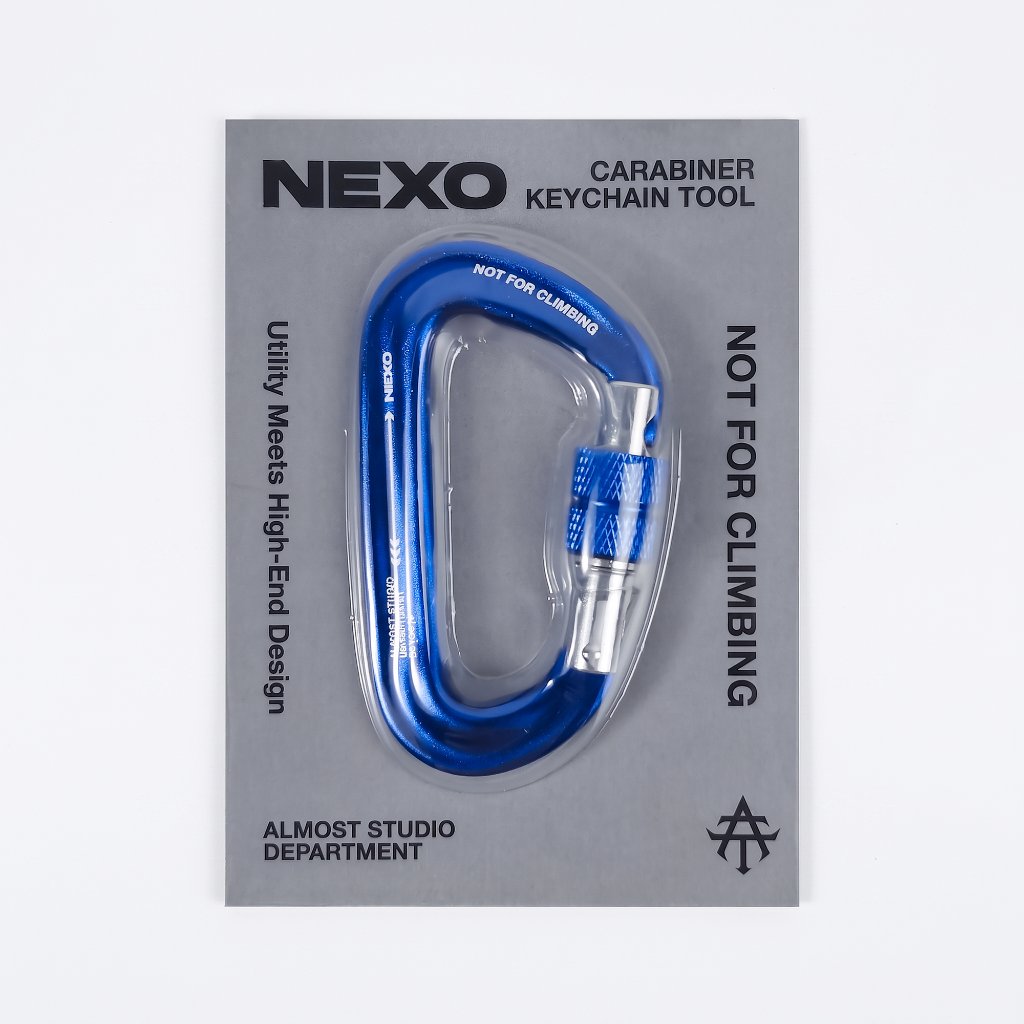 Almost Studio Carabiner Keychain – Gantungan Kunci Hanging Buckle Nexo Blue