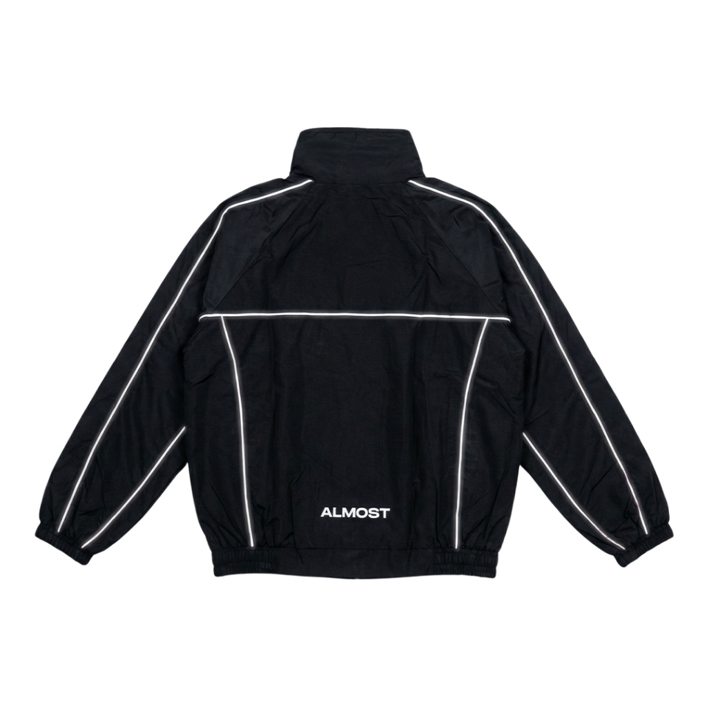 Almost Studio Silvertrace Tracktop Jacket - Jaket Reflective Tracksuit Black