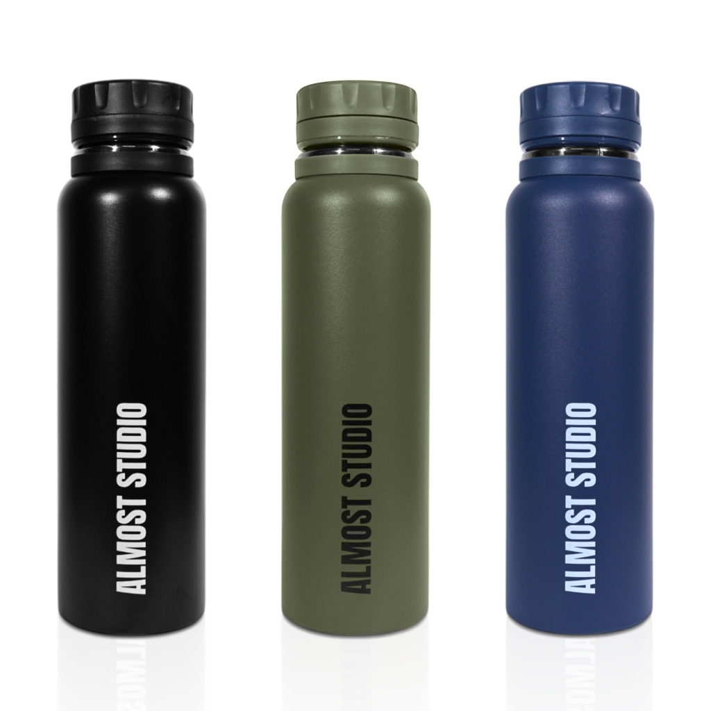 Almost Studio Chronicle Blue Thermos Cup Vacuum Insulated 800mL - Botol Tumbler Stainless Steel Tahan Panas dan Dingin