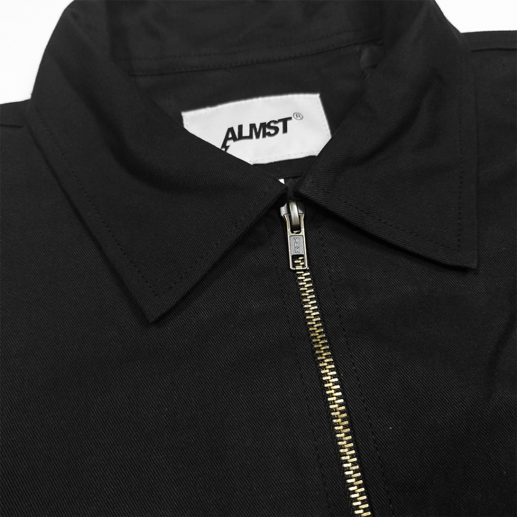 Almost Studio Structure Boxy Fit Work Jacket - Jaket Canvas Black