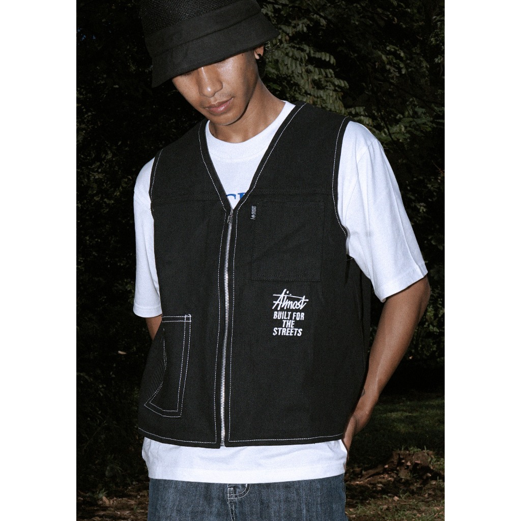 Almost Studio Vestige Denim Vest – Rompi Jeans Casual Oversized