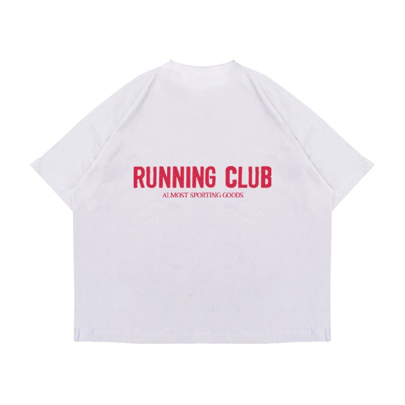 Almost Studio Running T-Shirt Oversize Boxy Fit - Kaos Cotton Oversize Boxy 24s Black