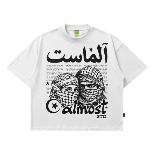 Image of Almost Studio Turban T-Shirt Oversize Boxy Fit - Kaos Cotton Oversize Boxy 20s White
