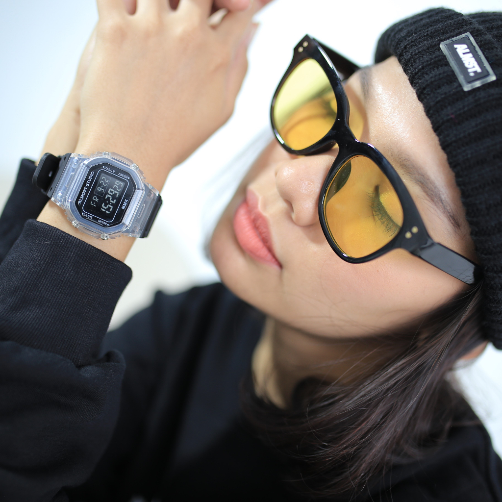 Almost Studio Icy Black Digital Watch Water Resistant - Jam Tangan Digital Tahan Air
