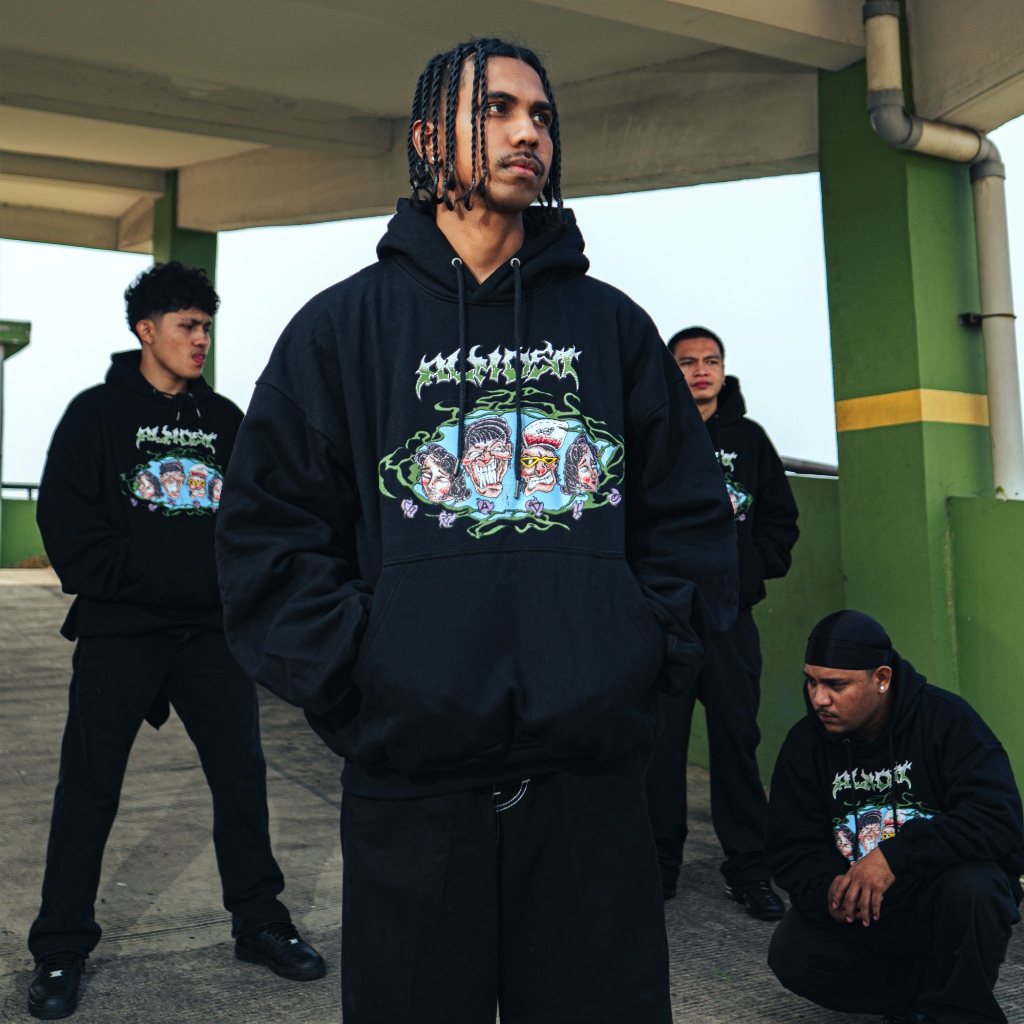 Almost Studio x 8TRO Fambound Hoodie - Sweater Boxy Fit 330GSM Black