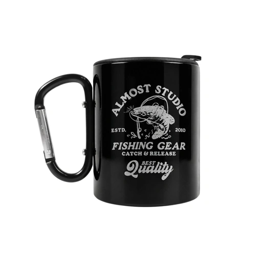 Almost Studio Fishing Thermos Carabiner Mug Vacuum Insulated 300mL - Mug Thermos Carabiner Stainless Steel Tahan Panas dan Dingin