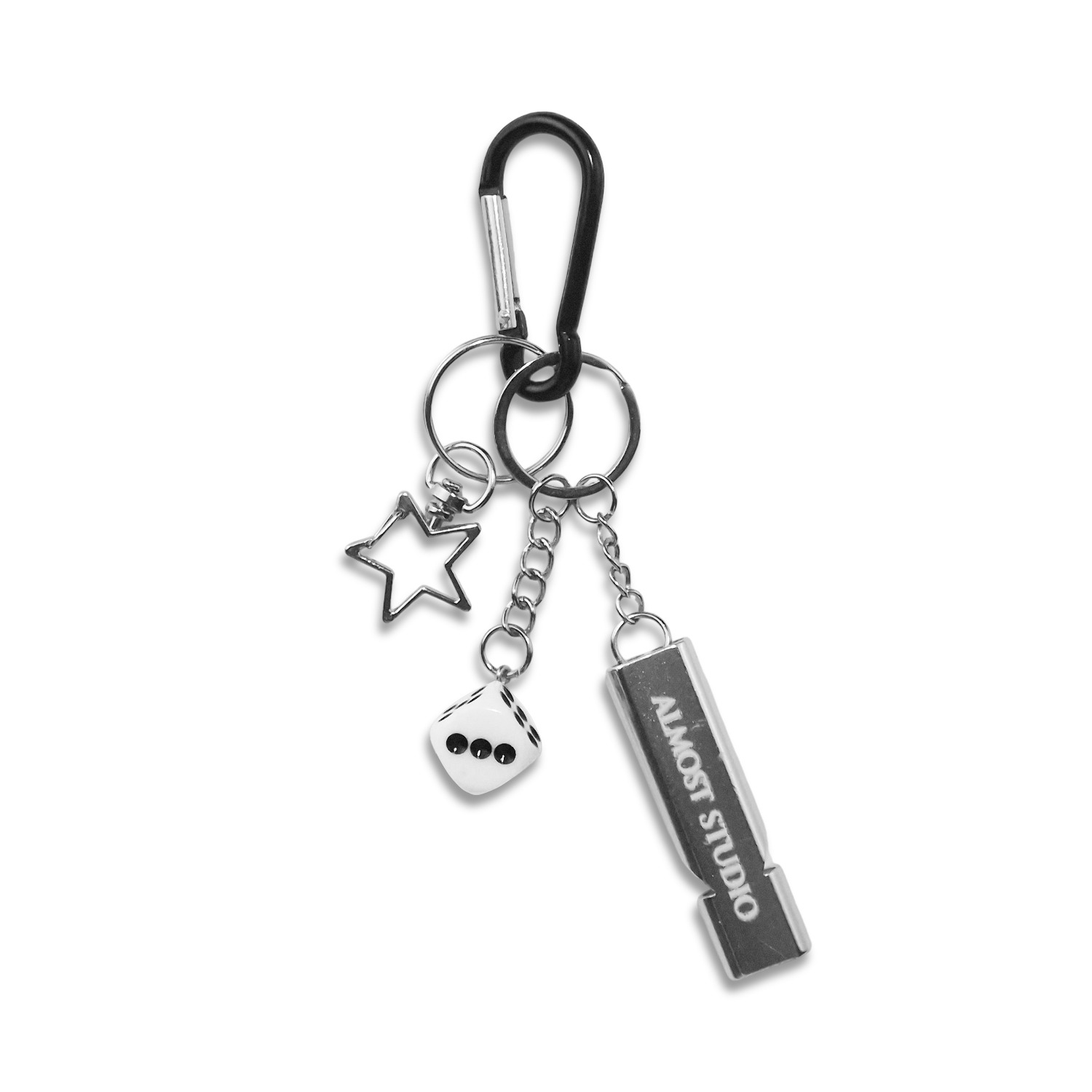  Almost Studio Nevra White Carabiner Keychain - Gantungan Kunci Peluit