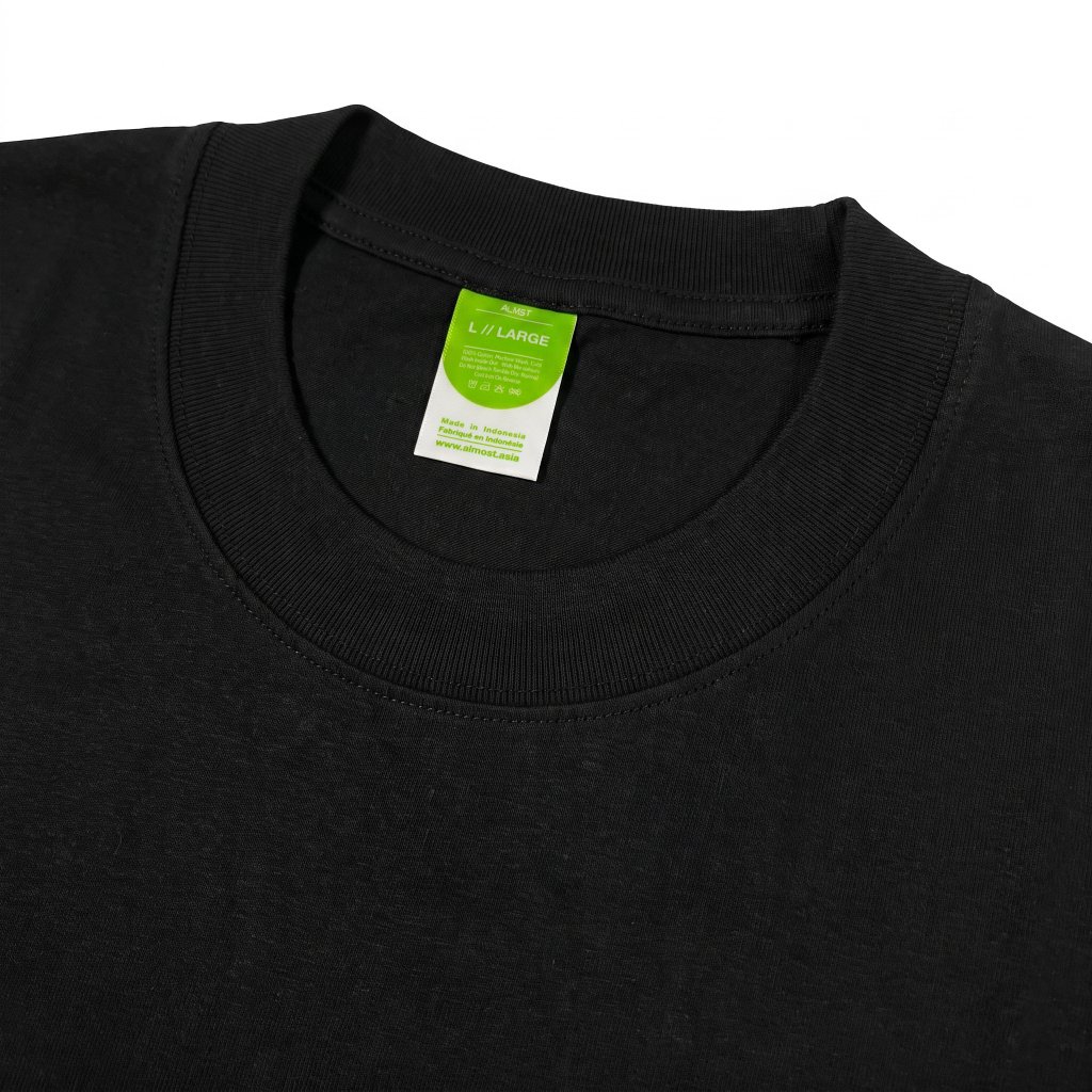 Almost Studio Persuasion T-Shirt Oversize Boxy Fit - Kaos Cotton Oversize Boxy 20s Black