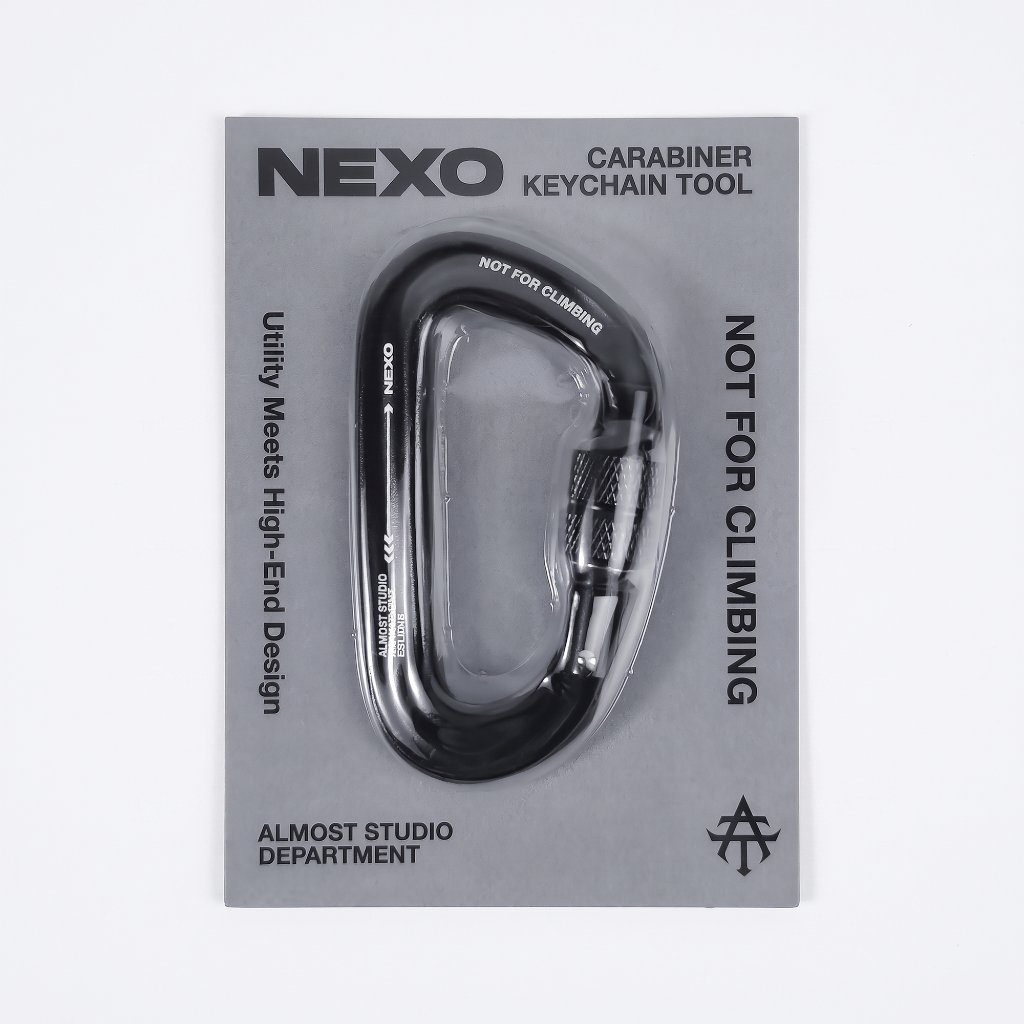 Almost Studio Carabiner Keychain – Gantungan Kunci Hanging Buckle Nexo Black