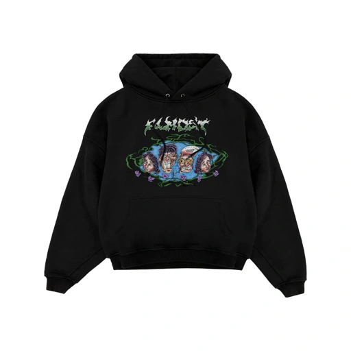 Almost Studio x 8TRO Fambound Hoodie - Sweater Boxy Fit 330GSM Black