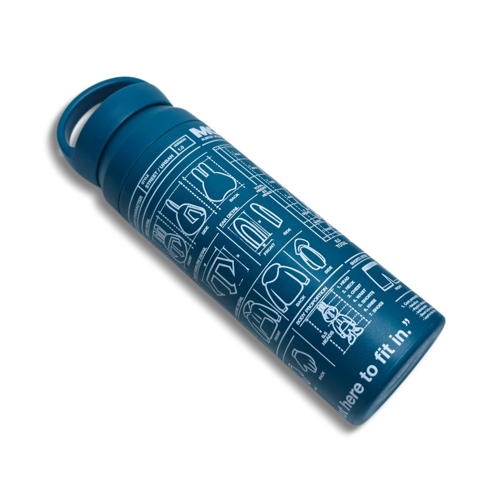 Almost Studio Blueprint Blue Thermos Cup Vacuum Insulated 500mL - Botol Tumbler Stainless Steel Tahan Panas dan Dingin