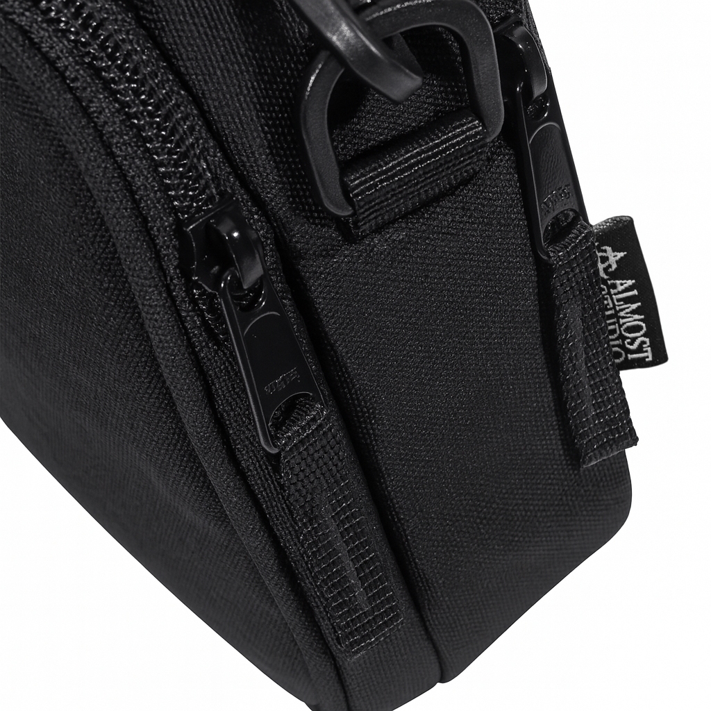 Almost Studio Flint Black Sling Bag – Tas Selempang Canvas Water Repellent