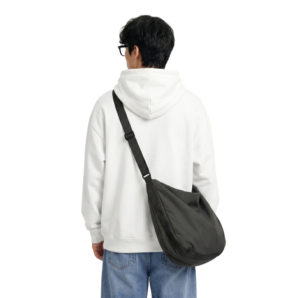 Almost Studio Espada Messenger Shoulder Bag Waterproof Black – Tas Selempang Tahan Air Hitam