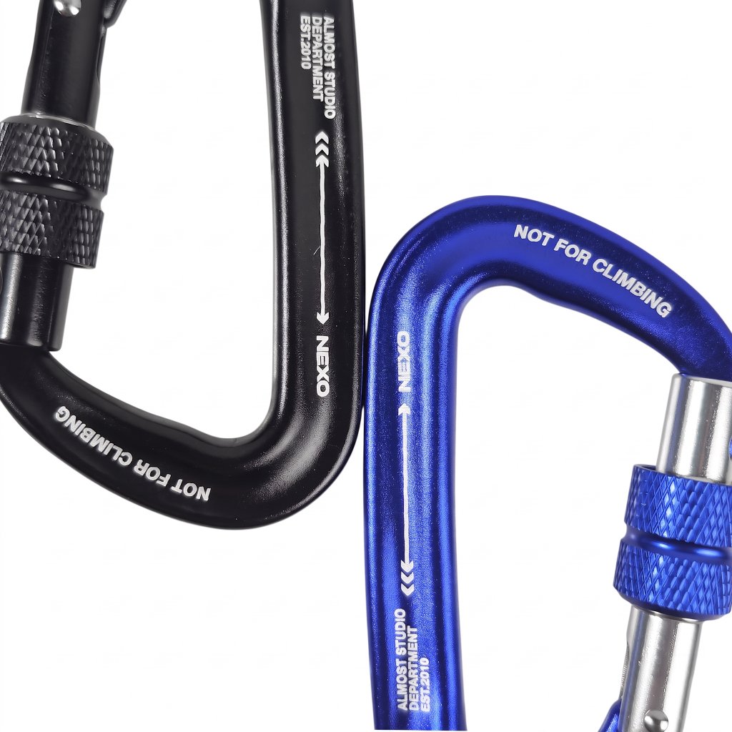 Almost Studio Carabiner Keychain – Gantungan Kunci Hanging Buckle Nexo Black