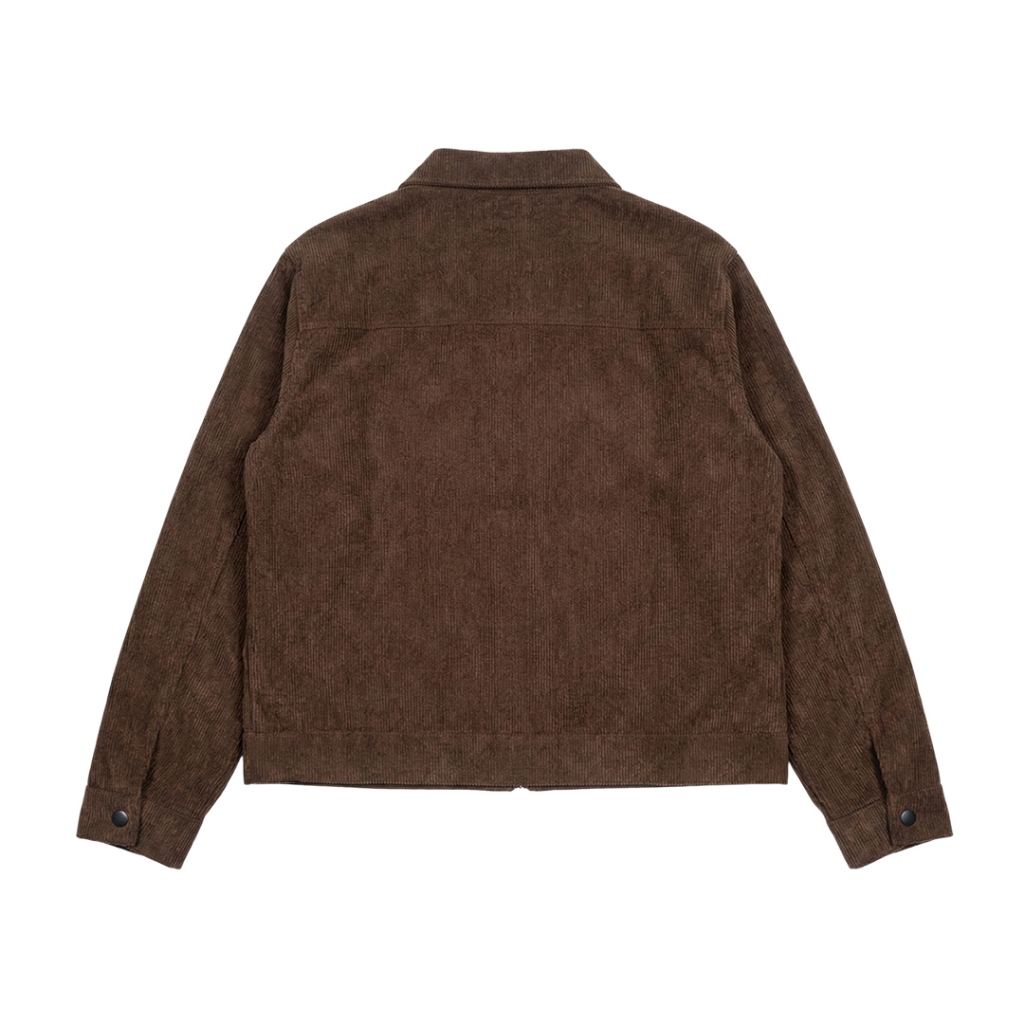 Almost Studio Sandbar Boxy Fit Work Jacket - Jaket Corduroy Bordir Patch Brown
