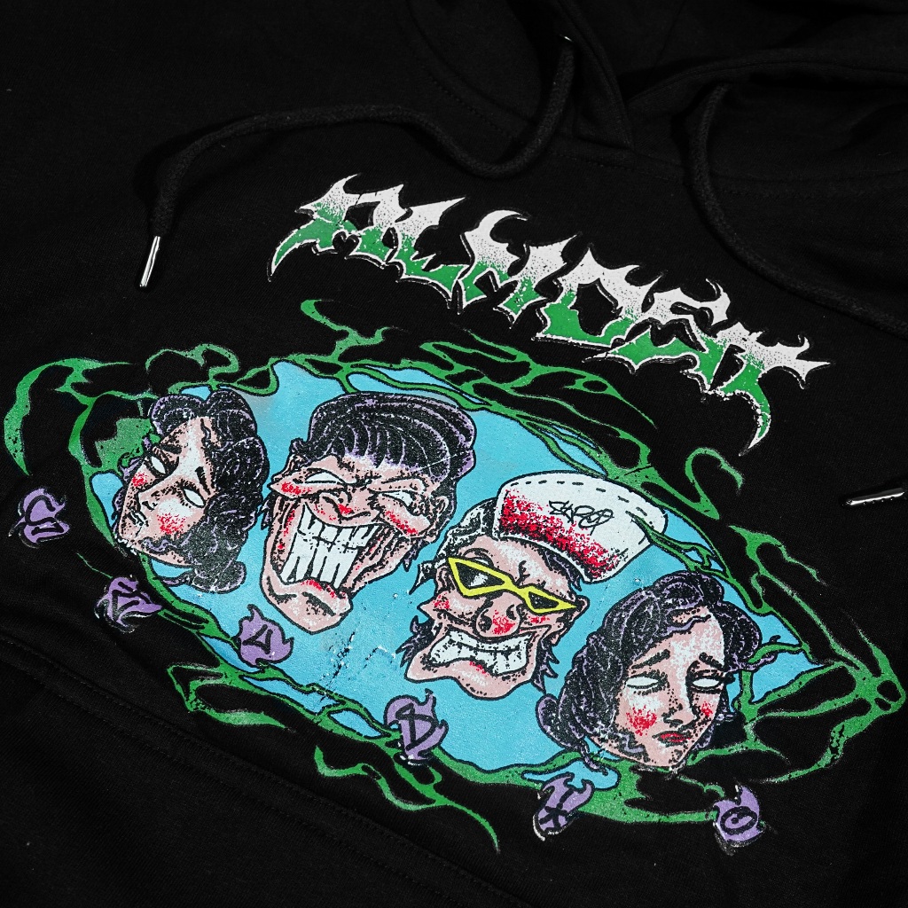 Almost Studio x 8TRO Fambound Hoodie - Sweater Boxy Fit 330GSM Black