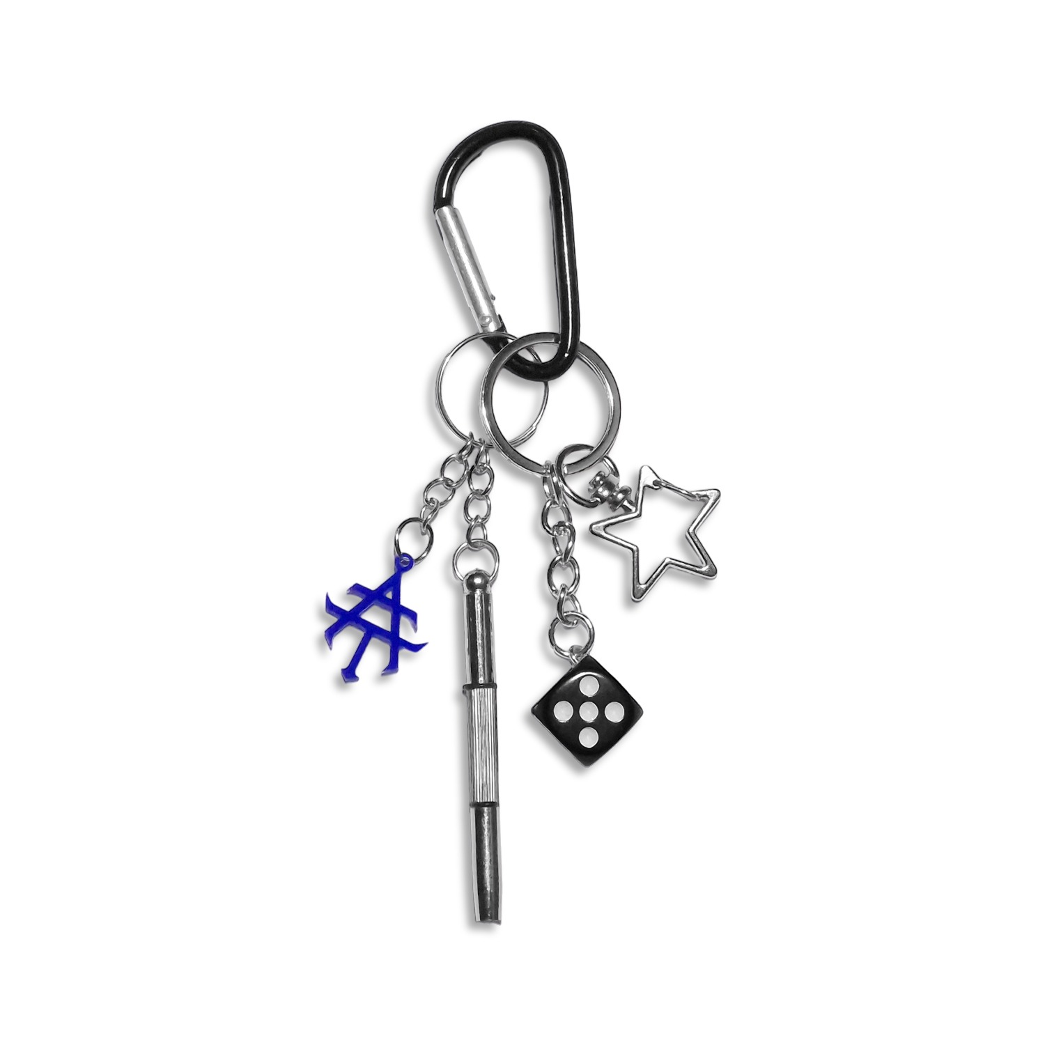 Almost Studio Heath Black Carabiner Keychain - Gantungan Kunci Dadu Hitam
