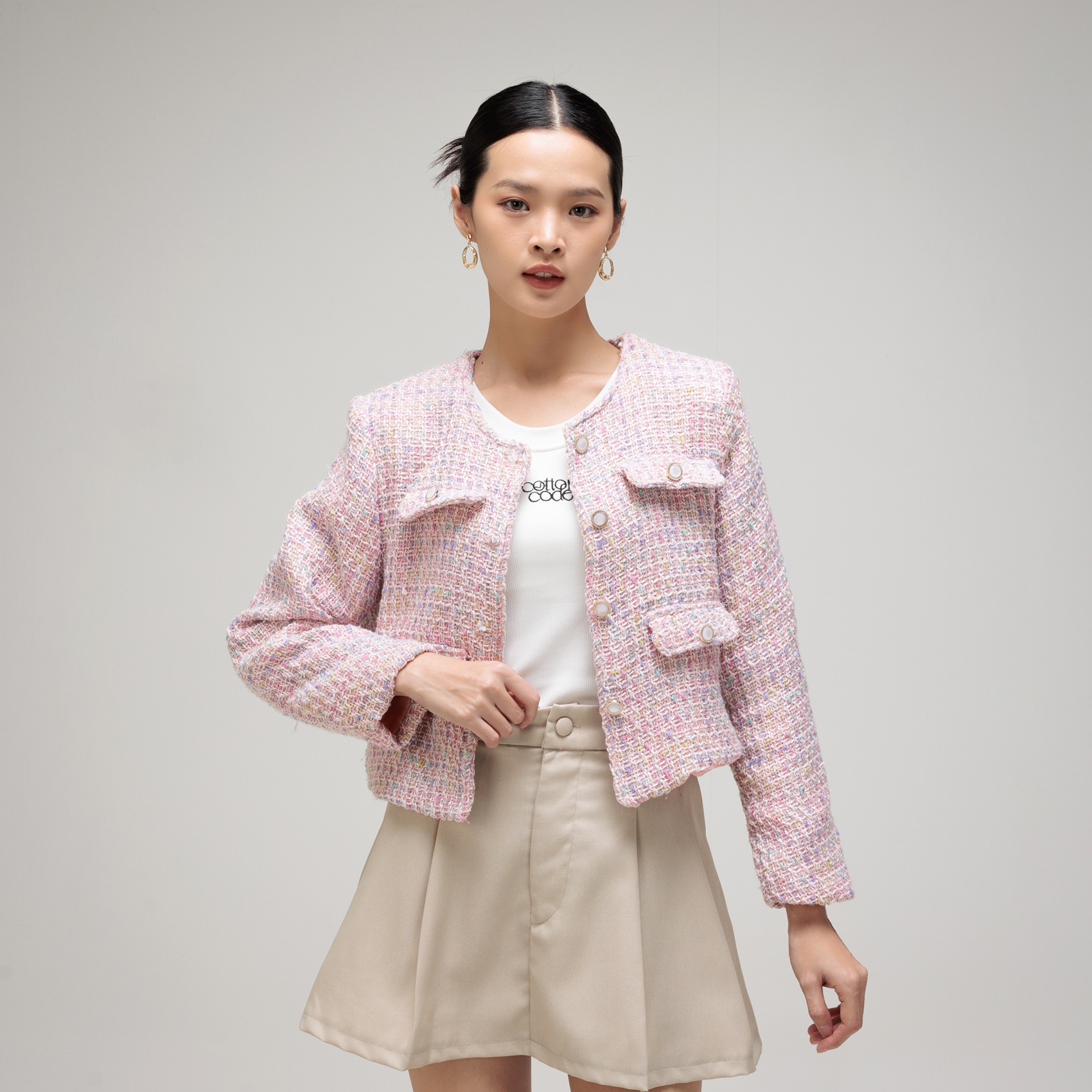 Cotton Code Blazer Wanita Arthelia Regular Fit