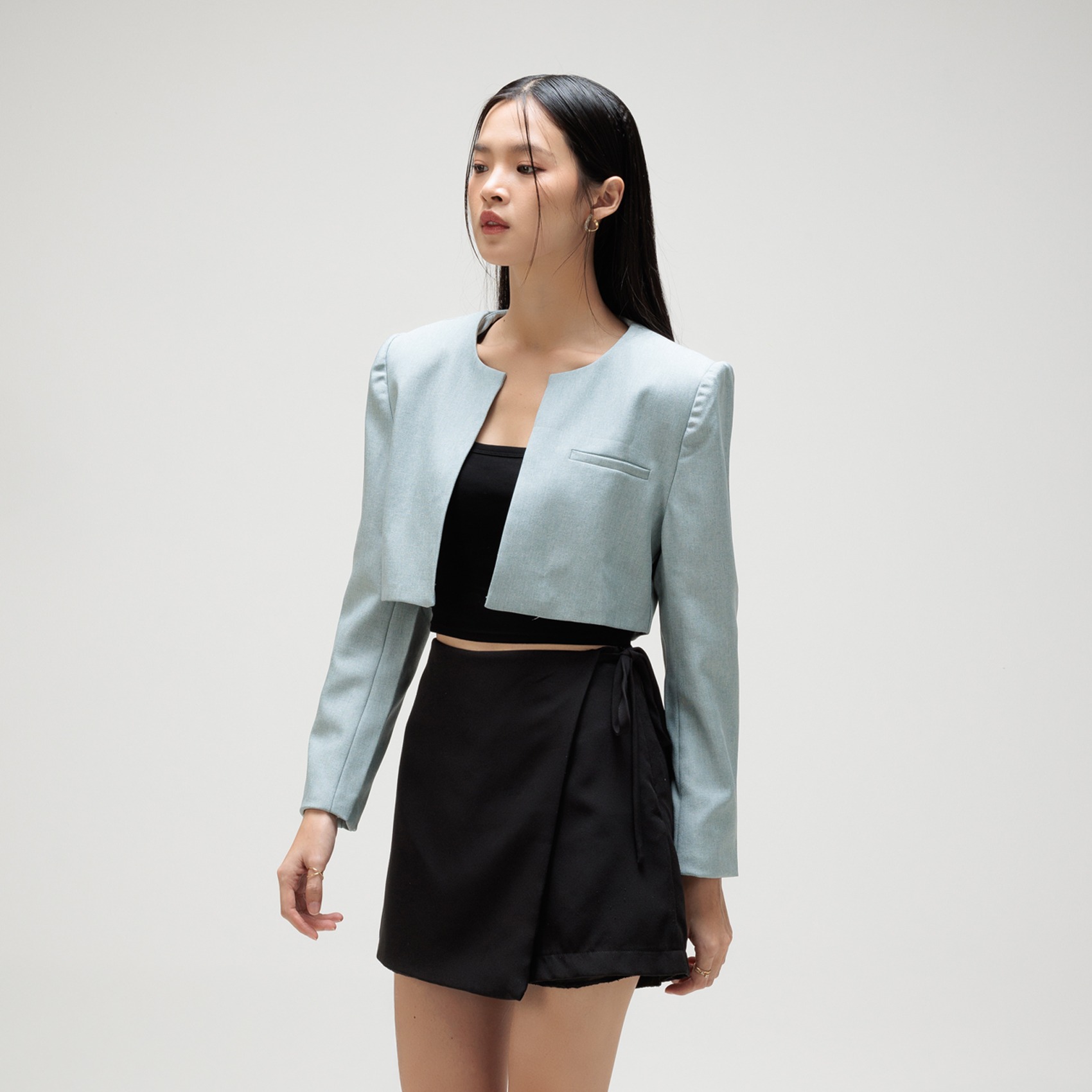 Cotton Code Blazer Wanita Ecclesia crop