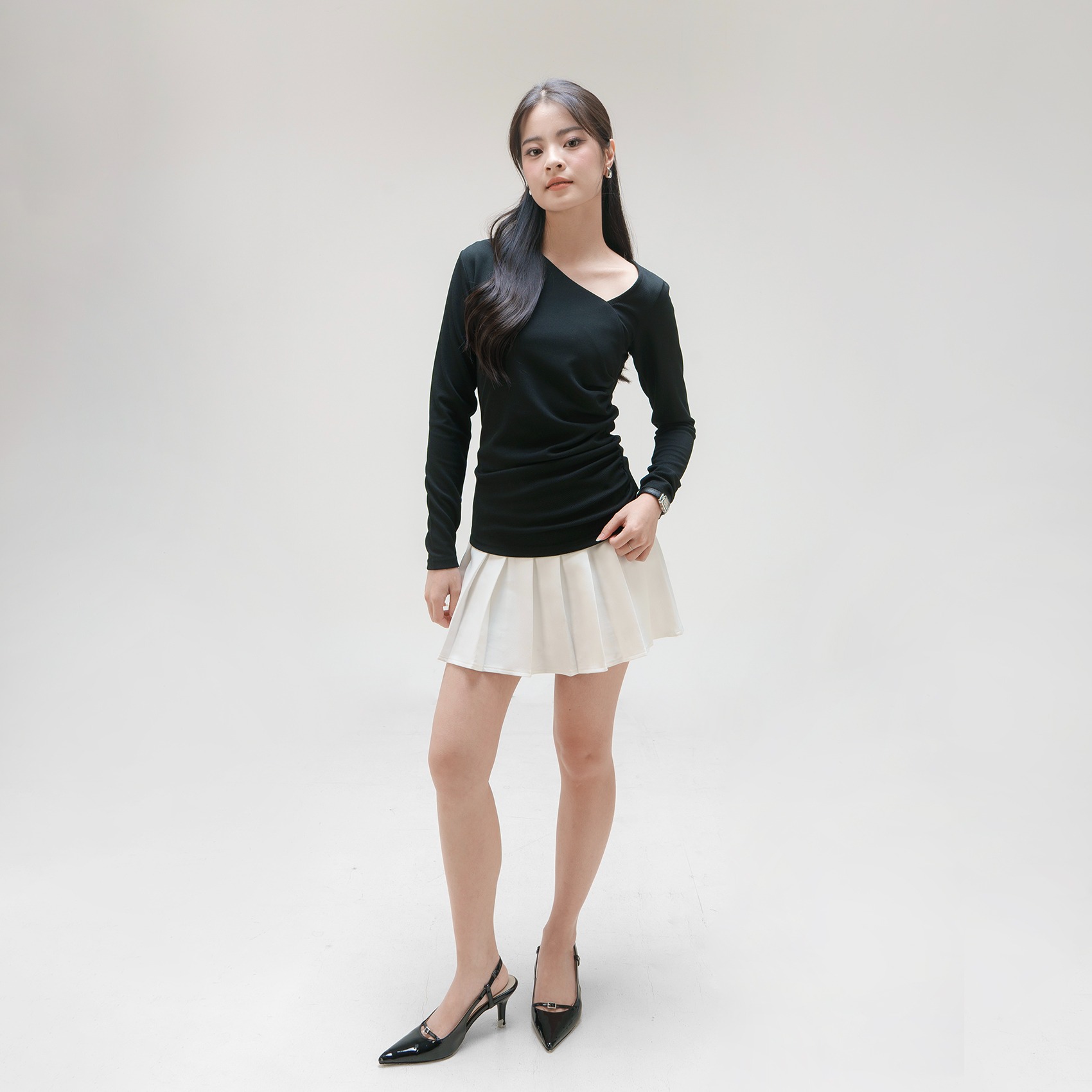 Cotton Code long sleeve top Greta Slim Fit