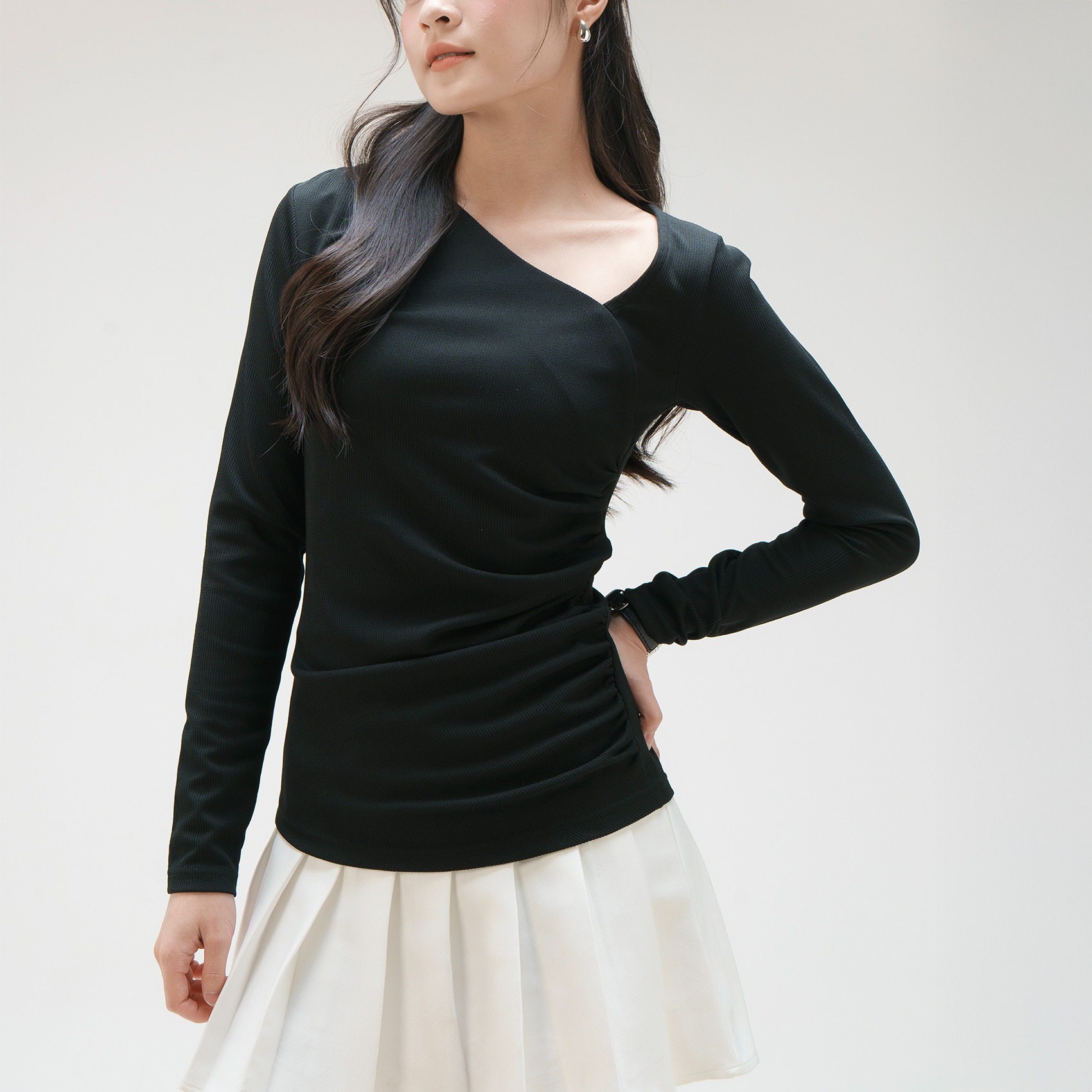 Cotton Code long sleeve top Greta Slim Fit