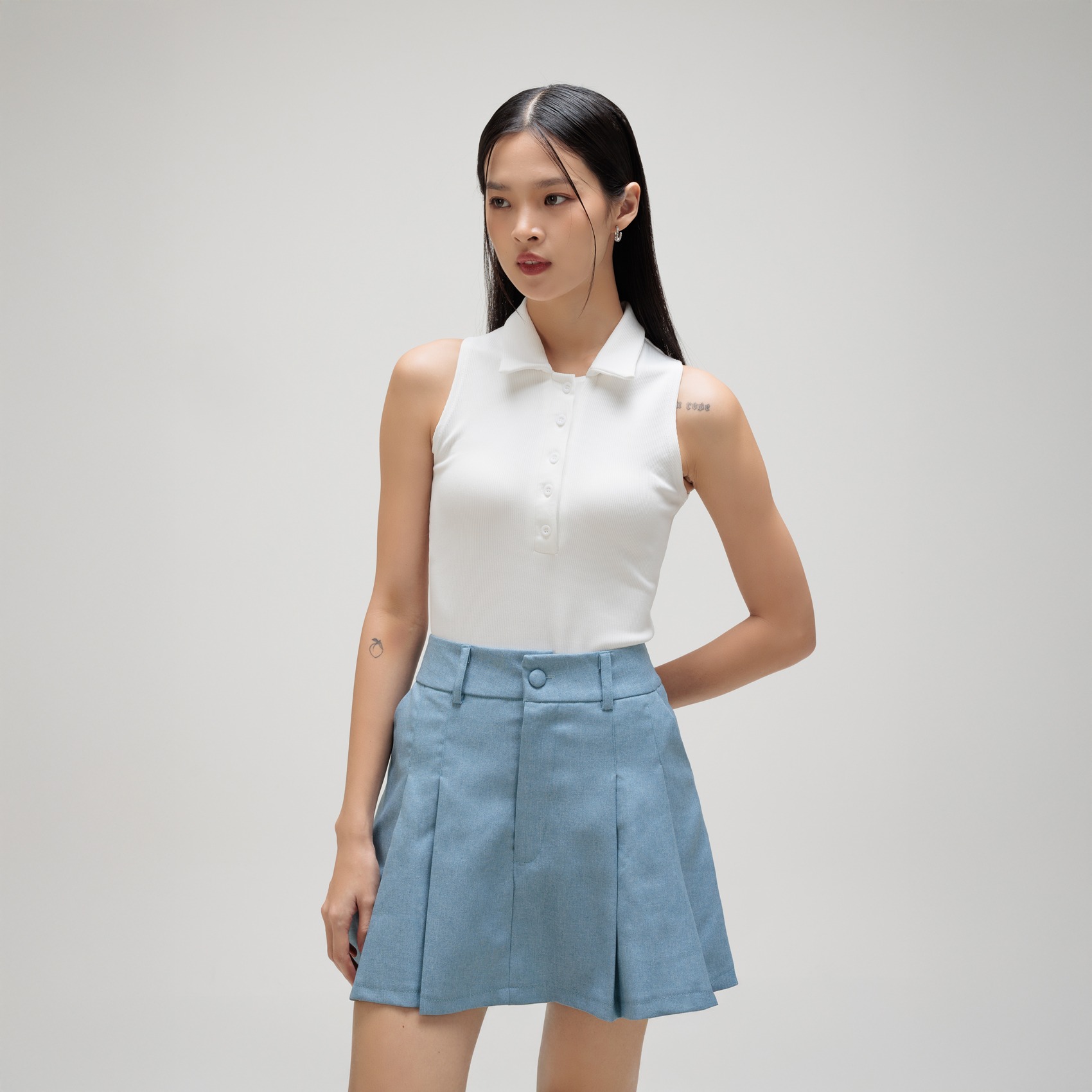 Cotton Code Rok Pendek Wanita Medlyn Rok Regular Fit