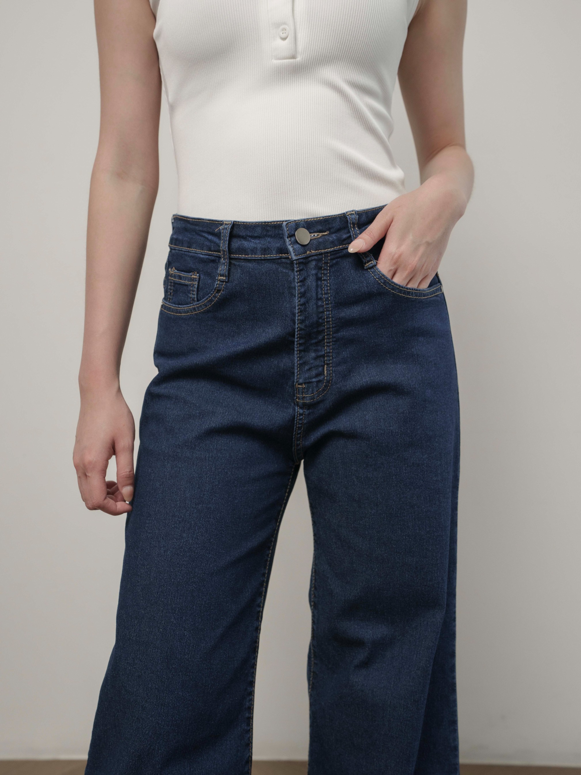 Cotton Code Celana Jeans Wanita Nancy Jeans High Waist